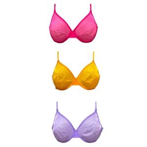 Gossard Glossies‎ Sheer Bundle of Three Bras Size 32C